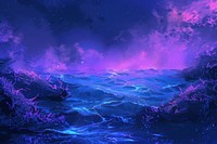 Sea or ocean underwater deep nature background purple sea backgrounds.
