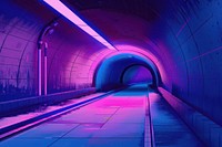 Tunnel purple light blue.
