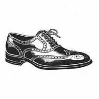 Oxford shoe footwear black white.
