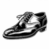 Brogue oxford shoe footwear black monochrome.