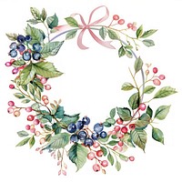 Wreath berry blueberry pattern.
