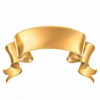 Ribbon gold white background accessories.