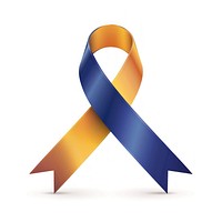 Dark blue gradient Ribbon cancer symbol white background accessories.