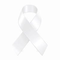 White gradient Ribbon cancer accessories accessory tie.