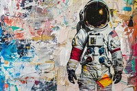 Astronaut helmet art clapperboard.