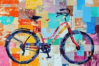Bicycle art architecture painting.