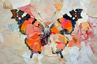 Butterfly art painting collage.