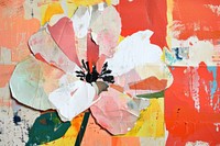 Flower spring art painting collage.