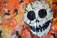 Halloween gost art painting collage.