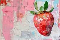 Strawberry art painting fruit.