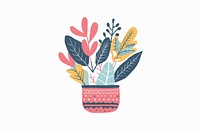 Potted plant art pattern flower.
