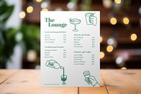 Restaurant drinks menu flyer
