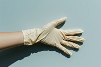 Hand wearing a glove protection clothing fashion.
