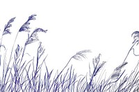 Vintage drawing grasses sketch plant tranquility.