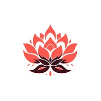 Red lotus pattern flower logo.