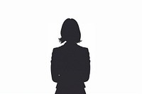 Businesswoman silhouette clip art adult black white background.