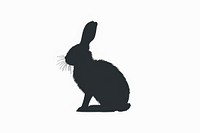 Rabbit silhouette clip art animal mammal black.