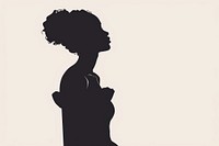 Woman in dress silhouette clip art backlighting adult portrait.
