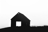 Barn silhouette architecture countryside outdoors.