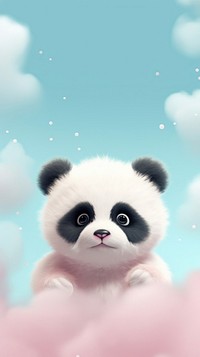 Baby panda animal wildlife mammal.
