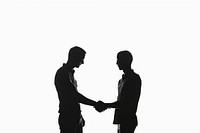 Hand shake silhouette clip art adult white background togetherness.