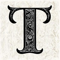 T letter alphabet art graphics pattern.
