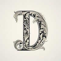 D letter alphabet art symbol text.