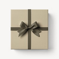 Brown gift box mockup psd