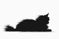 Maincoon cat silhouette clip art mammal animal black.