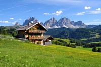 The dolomites architecture countryside landscape.