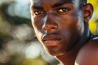 African american male face produce person.