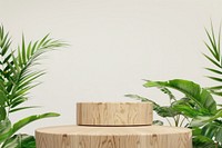 Wood podium hardwood indoors plant.