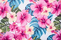 Textile hawaii pattern fabric graphics hibiscus blossom.