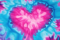 Tie dye heart fabric texture blossom flower person.