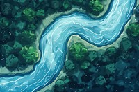 Aerial top down view of river outdoors nature tranquility.