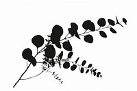 Eucalyptus icon silhouette clip art illustrated stencil drawing.