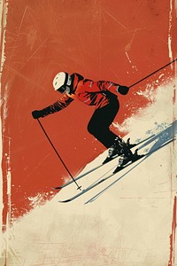 Skiing scene recreation outdoors clothing.