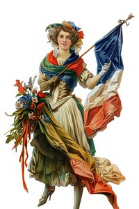A Bastille Day woman painting art clothing.