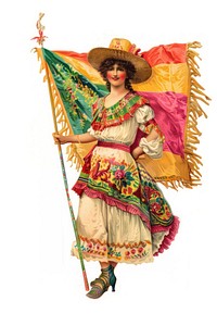 A festa junina woman hat art recreation.