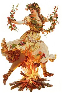 A Midsummer dancing person recreation.