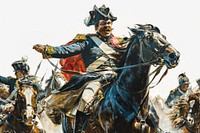 Napoleon horse man recreation.