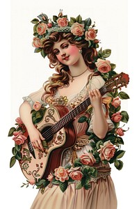 The midsummer painting guitar flower.