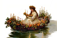 The midsummer painting flower water.