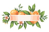 Ribbon oranges fruit banner grapefruit graphics produce.