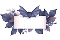 Ribbon bat halloween banner animal mammal plant.