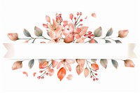 Ribbon cherry-blossom leaves banner chandelier graphics pattern.