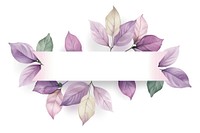 Ribbon purple leaves banner blossom herbal flower.