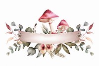 Ribbon red mushroom banner accessories accessory graphics.