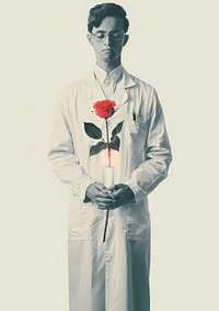 A Hospital doctor rose clothing apparel.