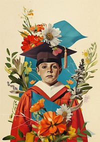 School kid graduation flower photography.